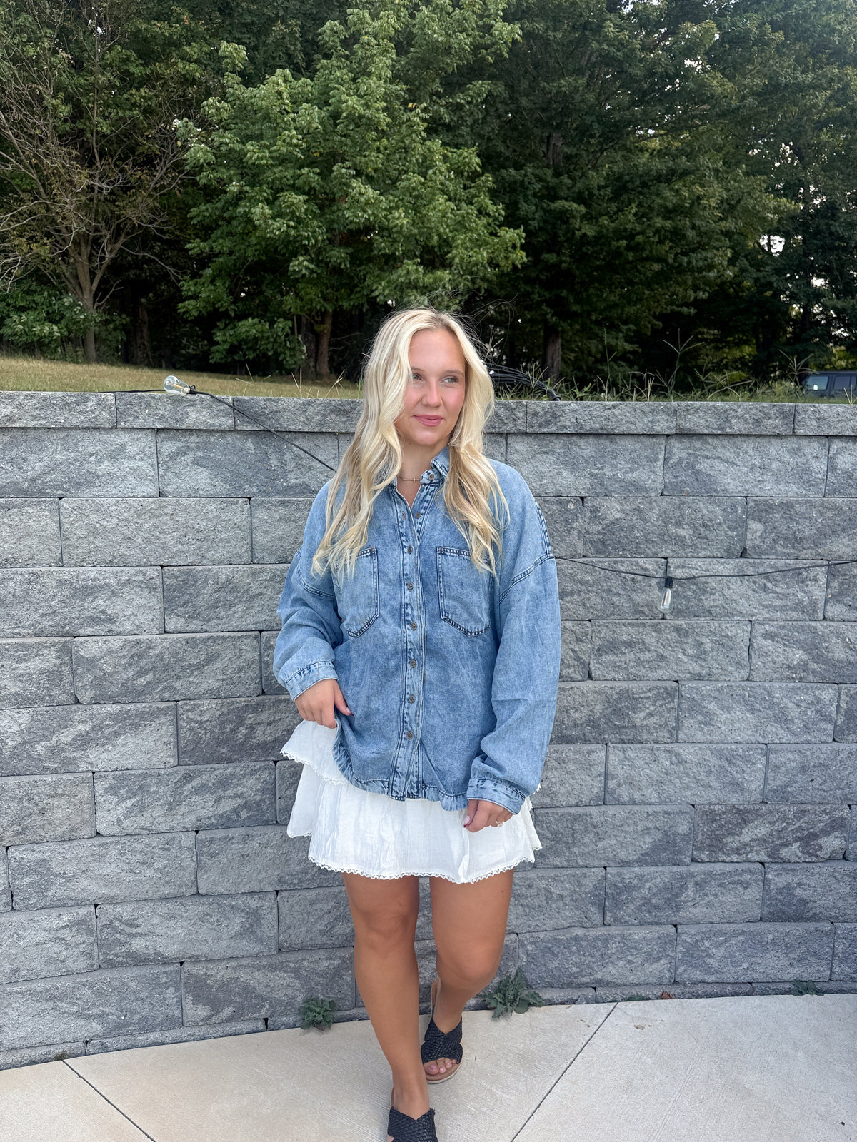 #96. Denim Button Up Jacket