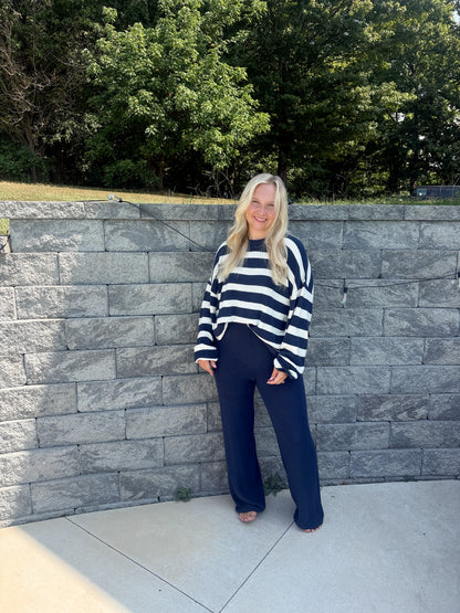 #107. Striped Knit Set