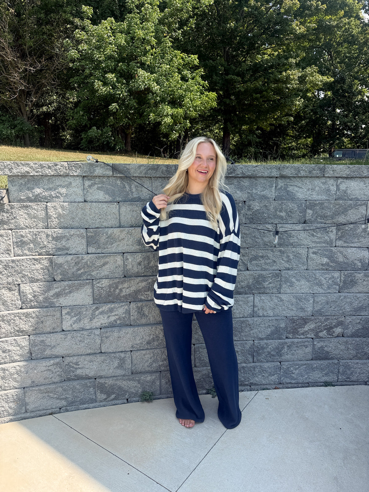 #107. Striped Knit Set