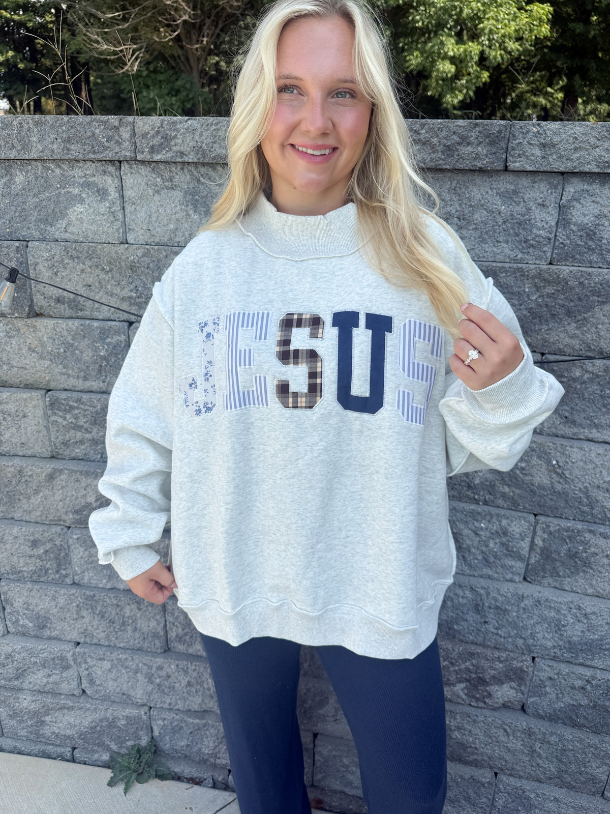 #95. "Jesus" Mock Neck