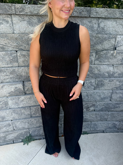 #108. Crinkled Two-piece Lounge Set