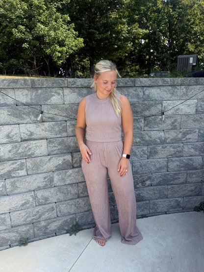 #108. Crinkled Two-piece Lounge Set
