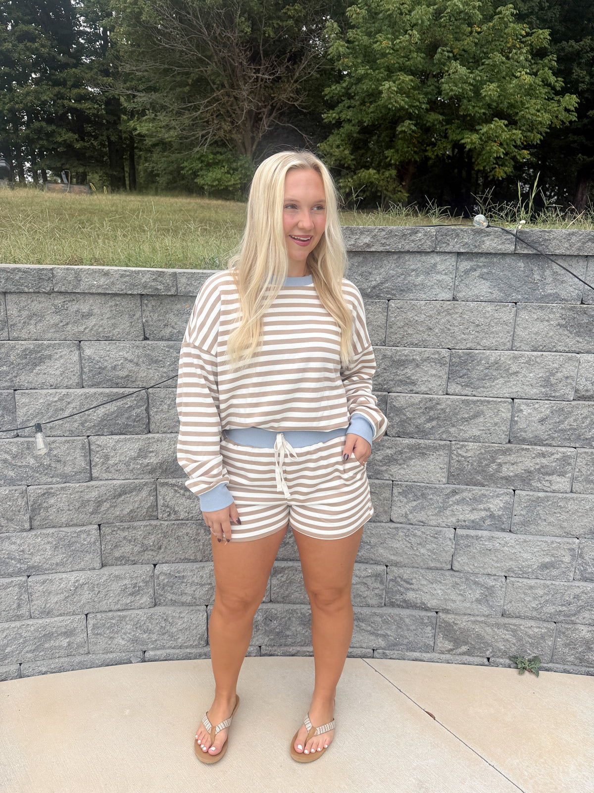#113. Stripe Short Set