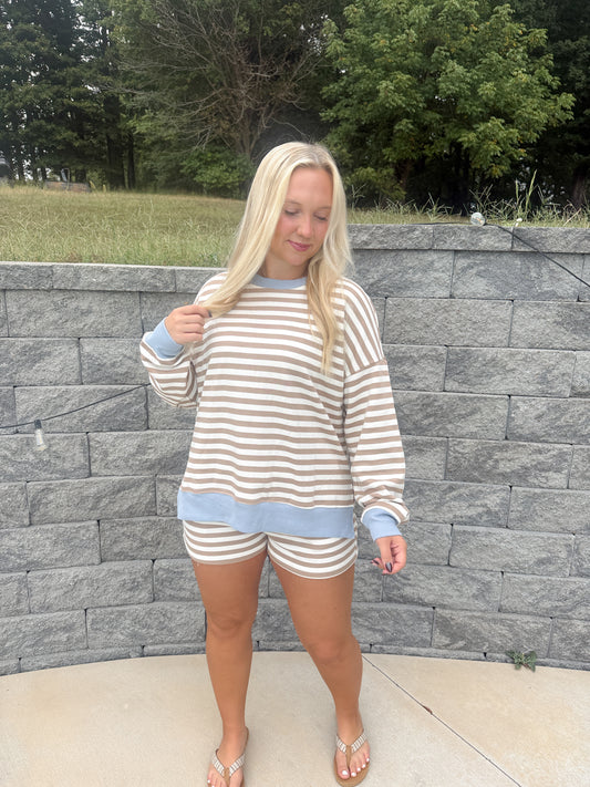 #113. Stripe Short Set