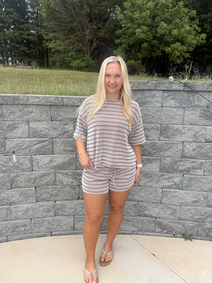#71. Ribbed Striped Set