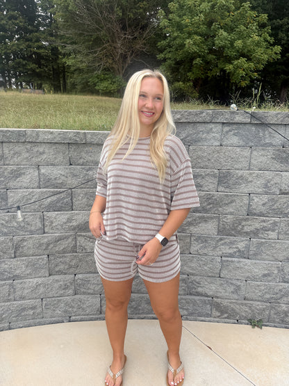 #71. Ribbed Striped Set