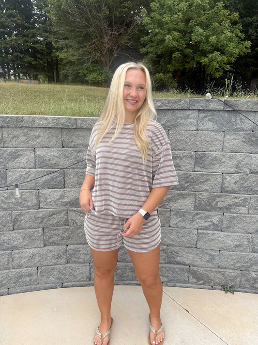 #71. Ribbed Striped Set