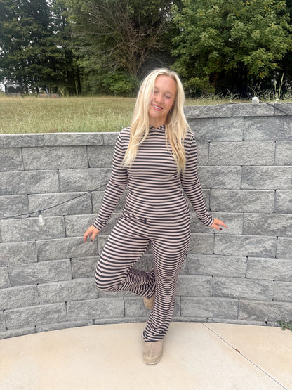 #116. Soft Modal Striped Set