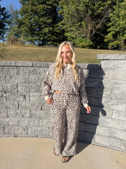 #130. Cheetah Print Wide Leg Pants