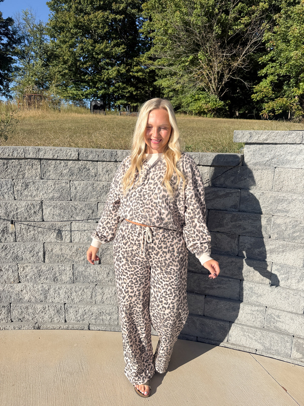 #130. Cheetah Print Wide Leg Pants