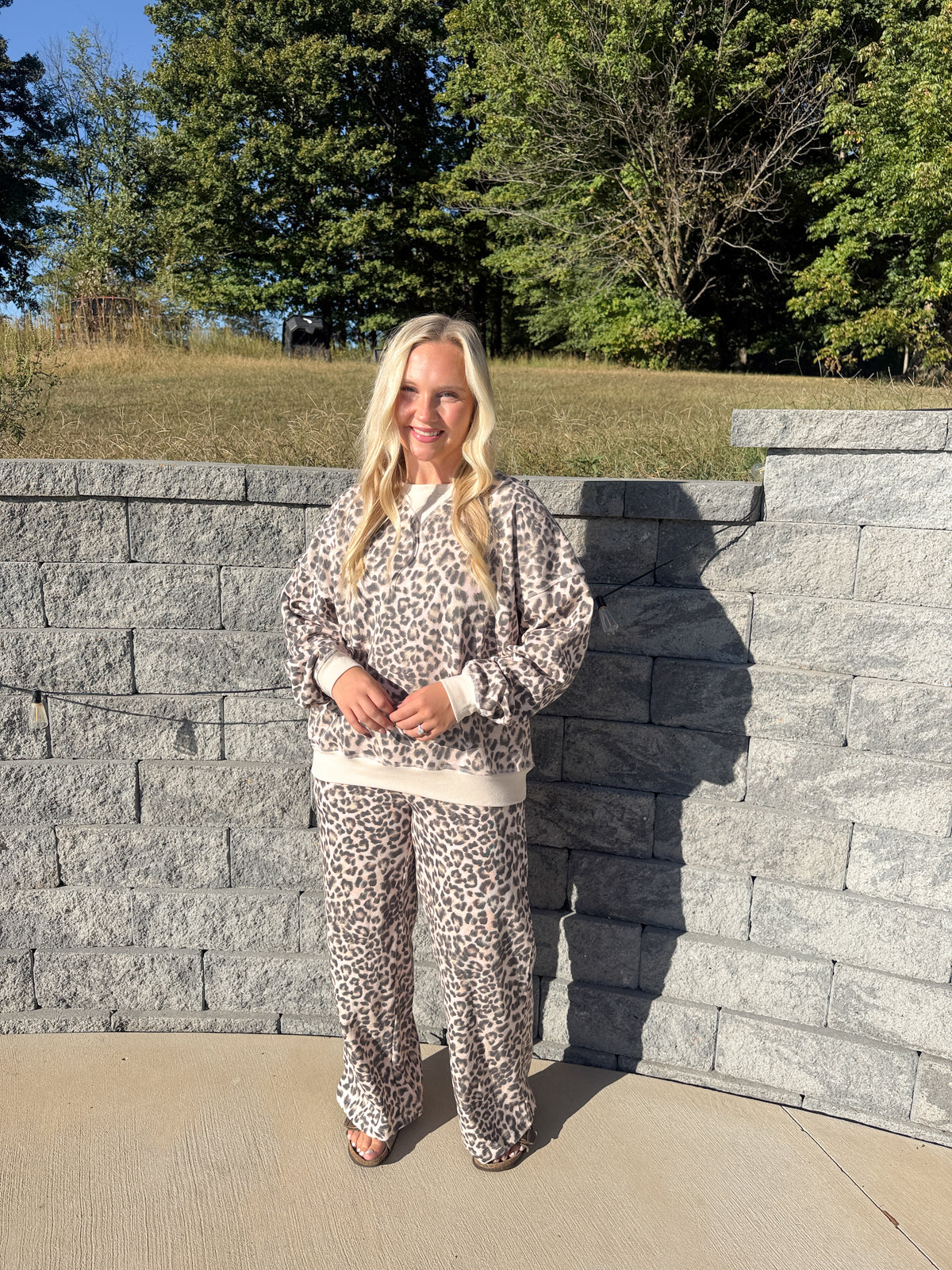 #129. Cheetah Print Crew Neck