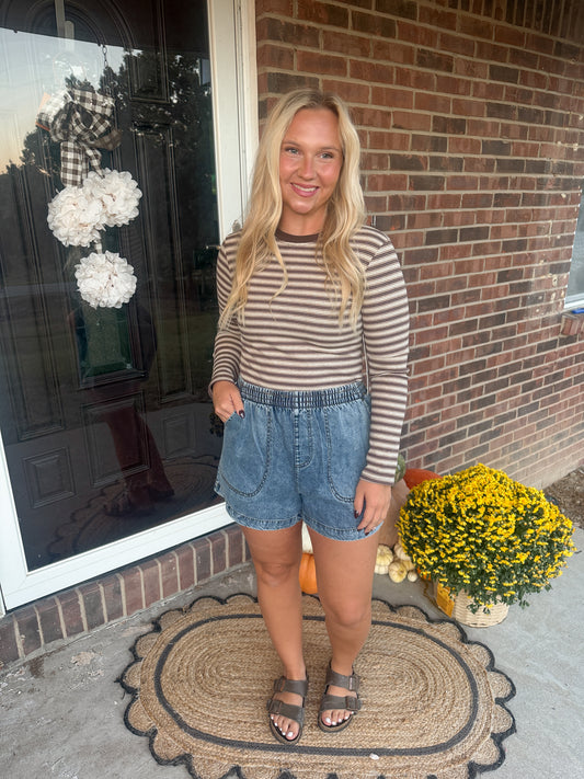#61. Striped Ribbed Long Sleeve