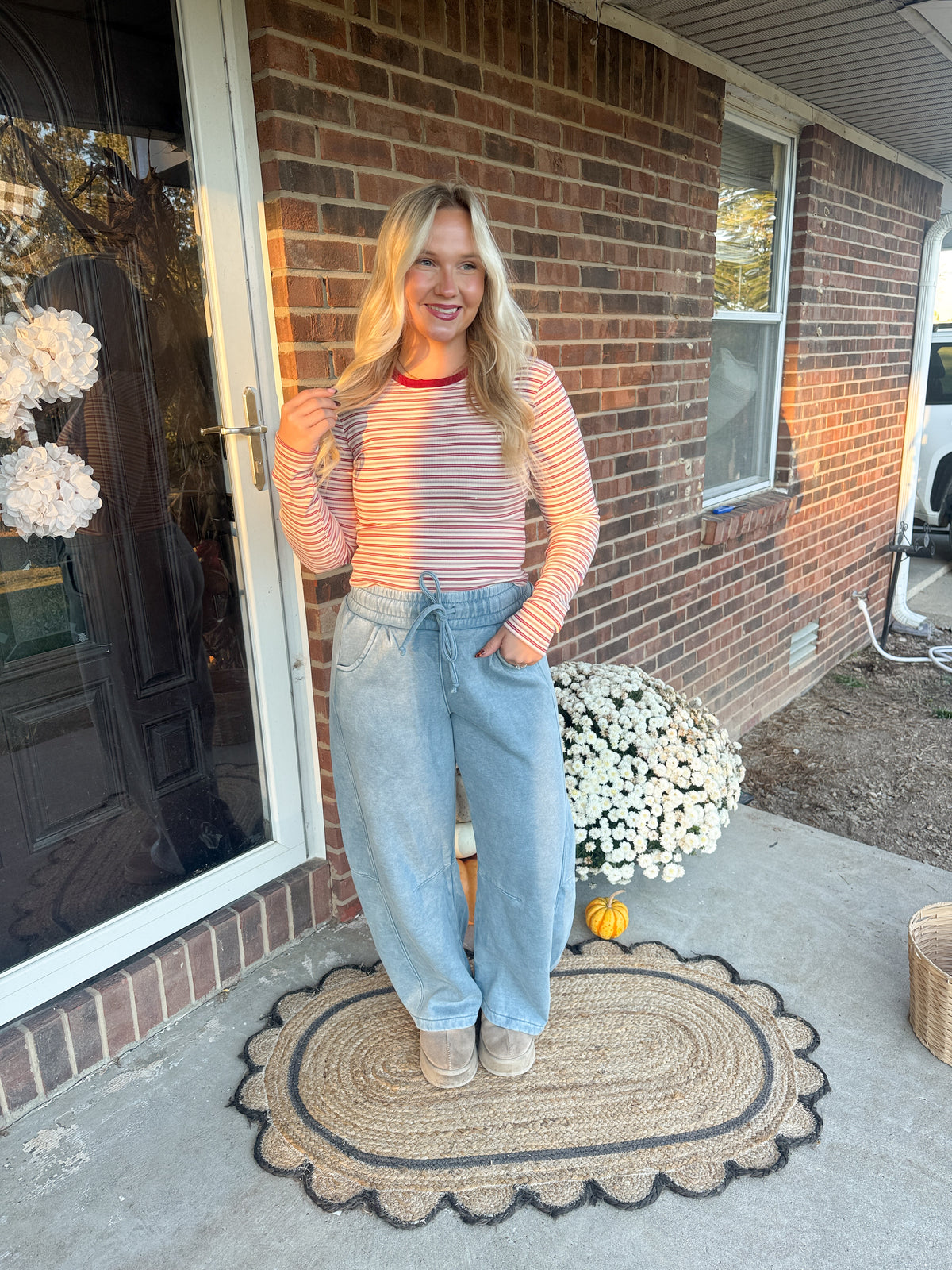 #61. Striped Ribbed Long Sleeve