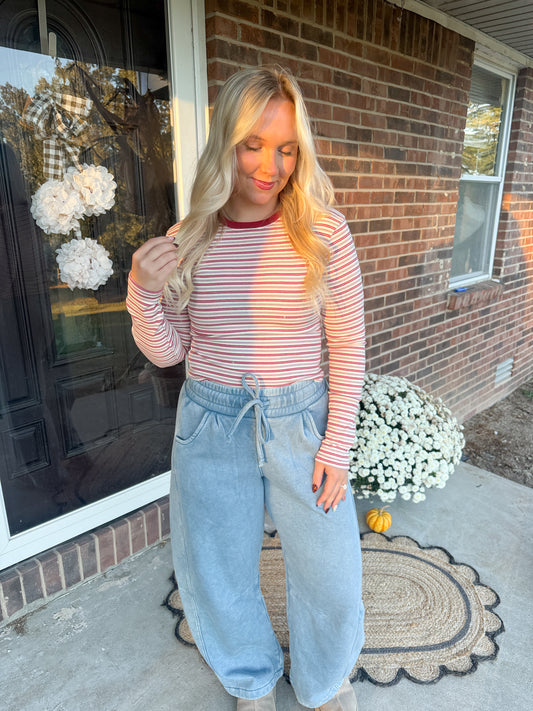 #61. Striped Ribbed Long Sleeve