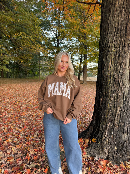 #165. "Mama" Embroidered Crewneck