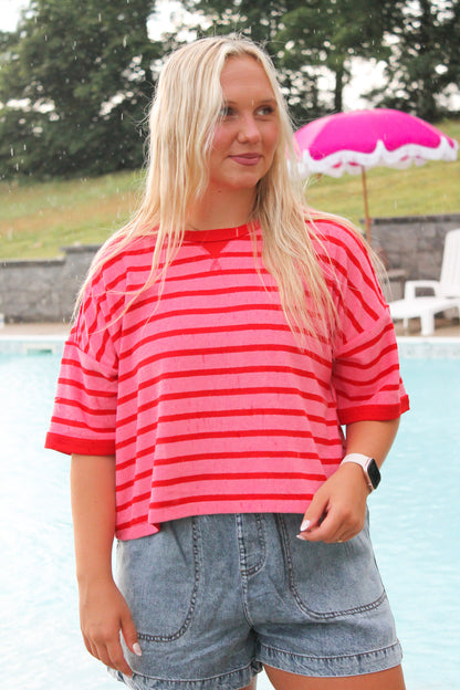 #39. Terry Cloth Short Sleeve Top