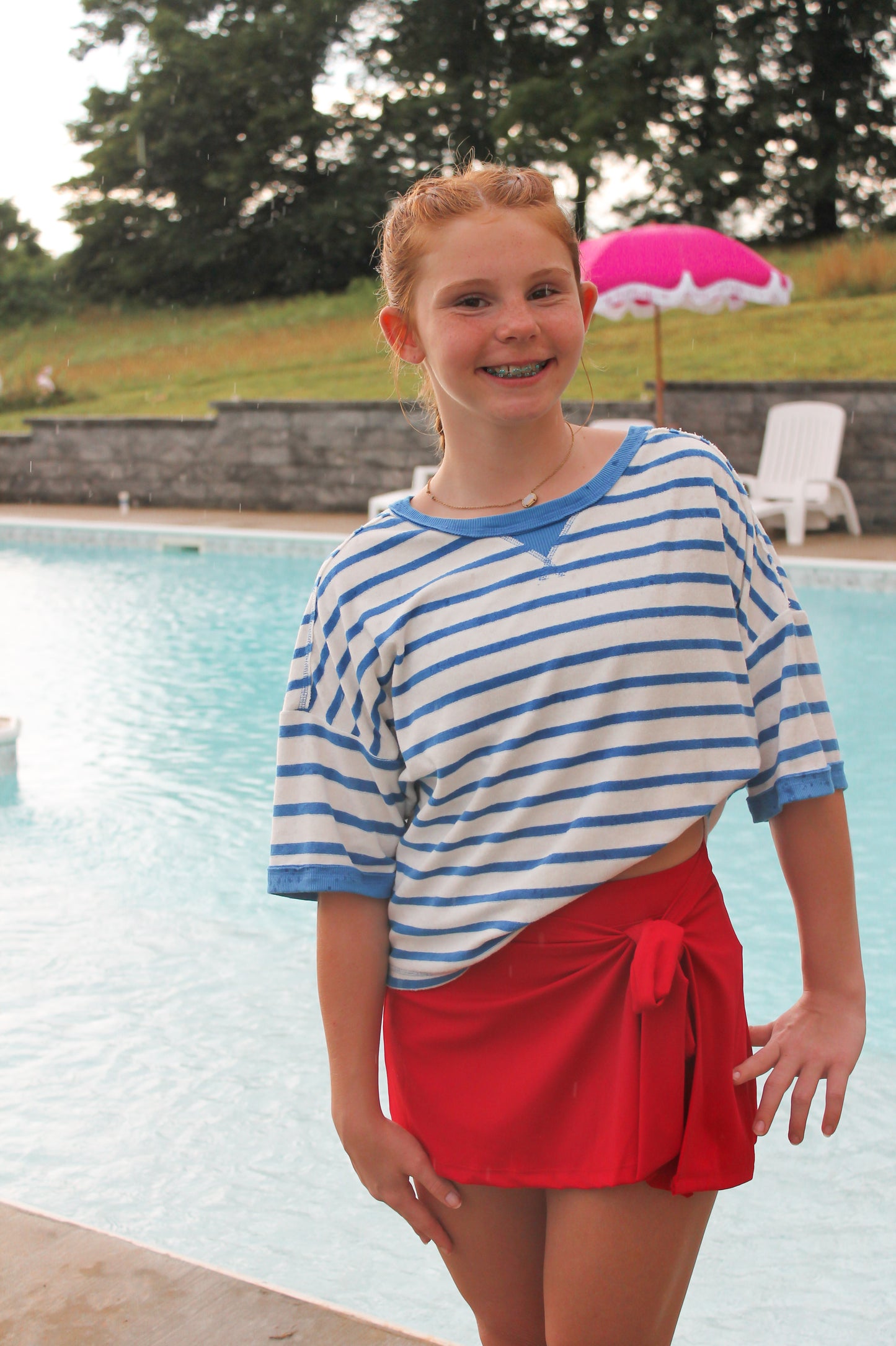 #39. Terry Cloth Short Sleeve Top
