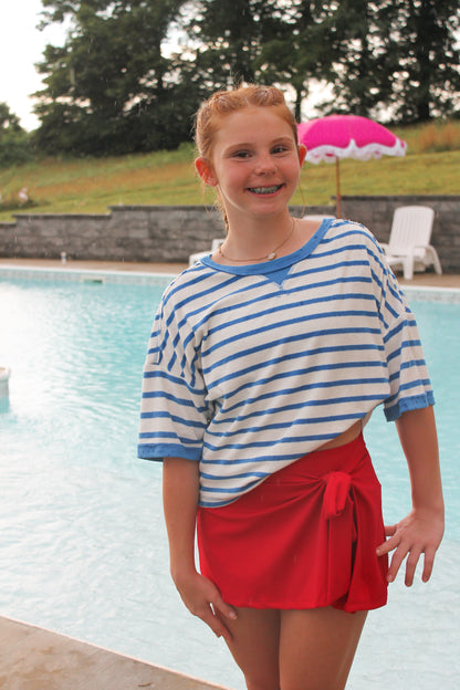 #39. Terry Cloth Short Sleeve Top