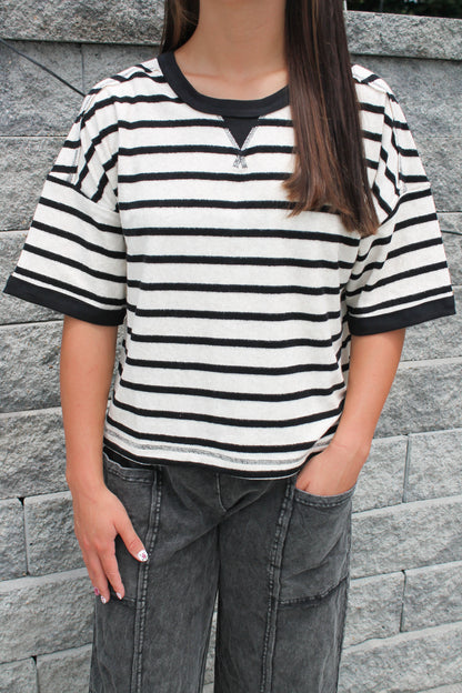 #39. Terry Cloth Short Sleeve Top