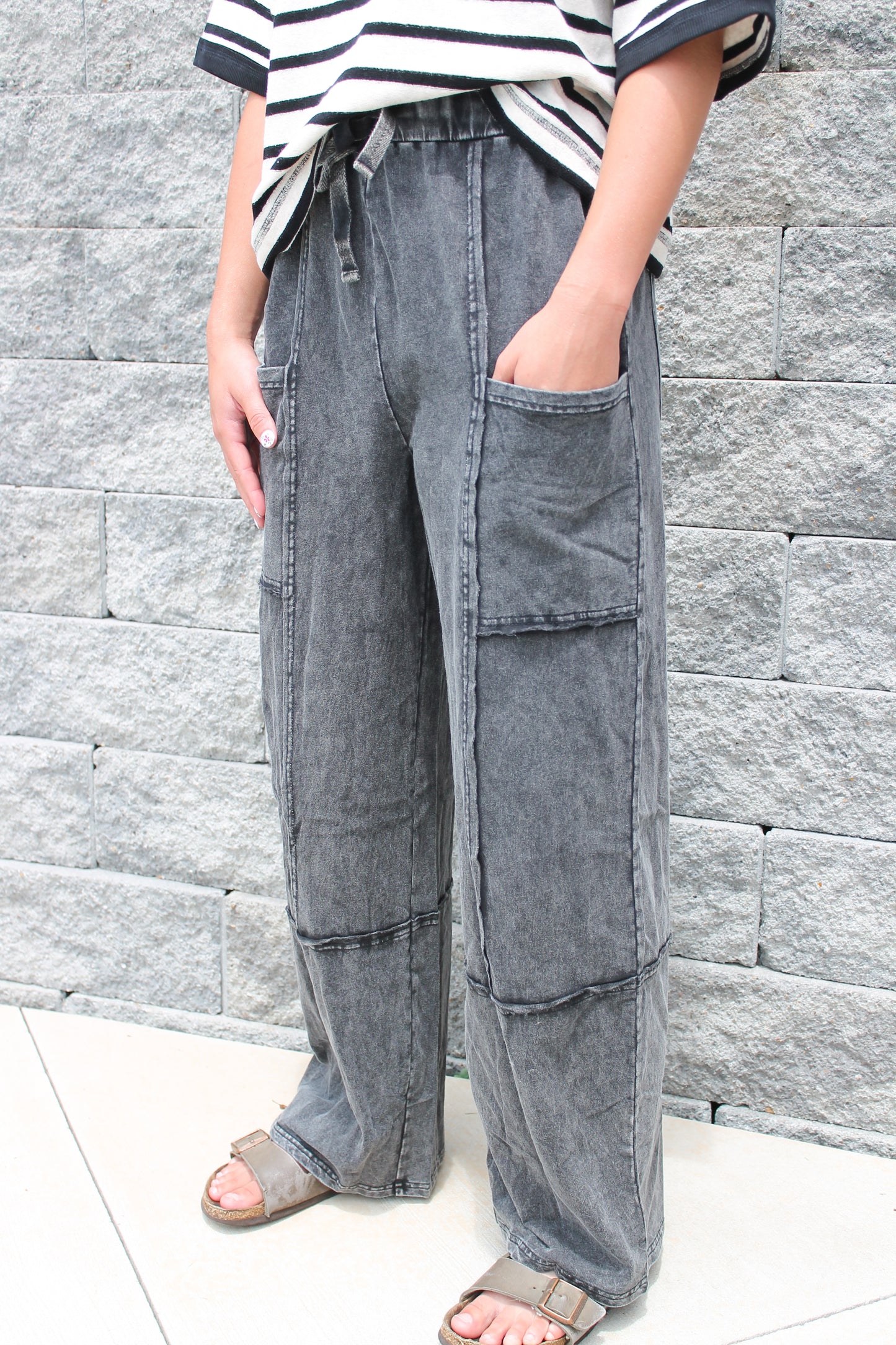 #48. Acid Washed Cargo Pant
