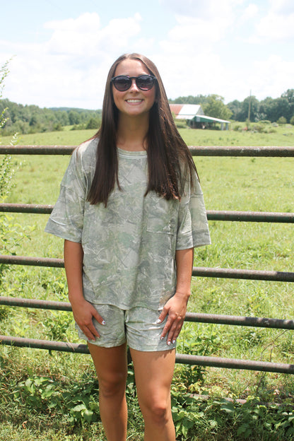 #45. Camo Short Sleeve Set