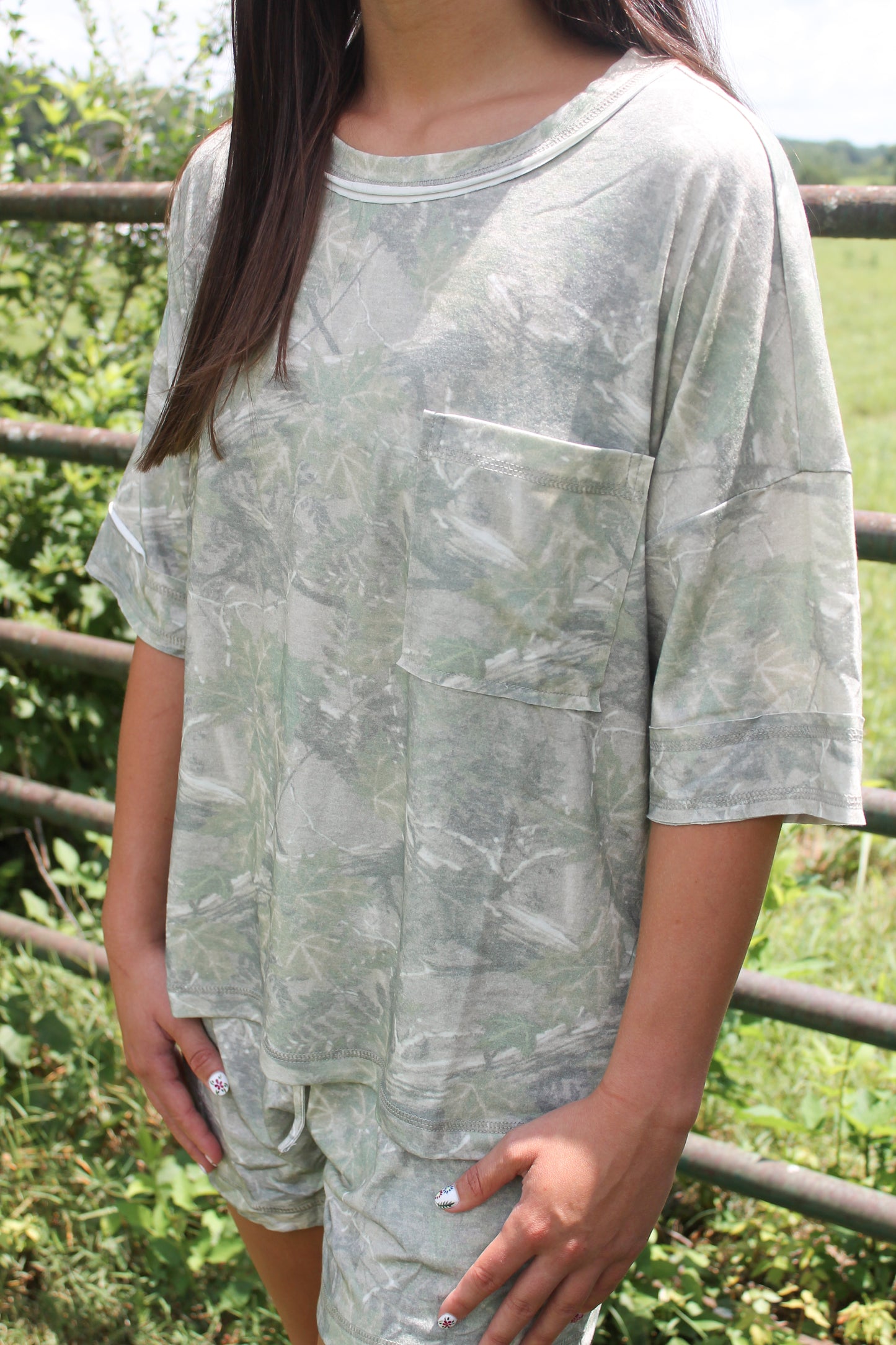 #45. Camo Short Sleeve Set