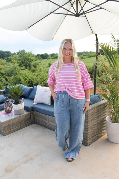 #39. Terry Cloth Short Sleeve Top