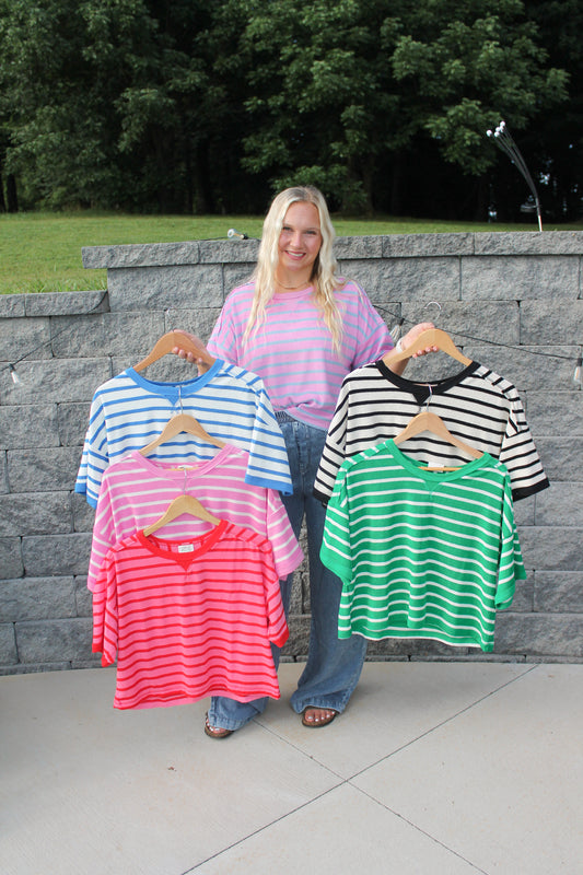 #39. Terry Cloth Short Sleeve Top