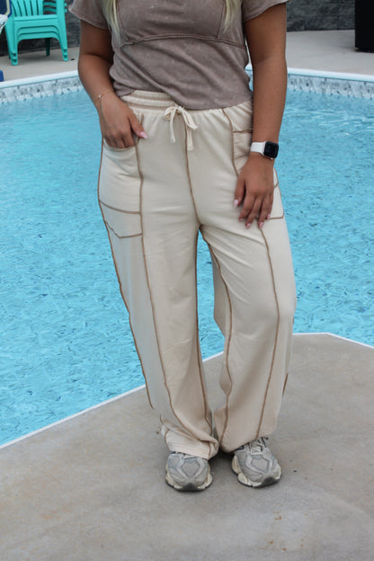 #57. Stich Detail Barrel Pant