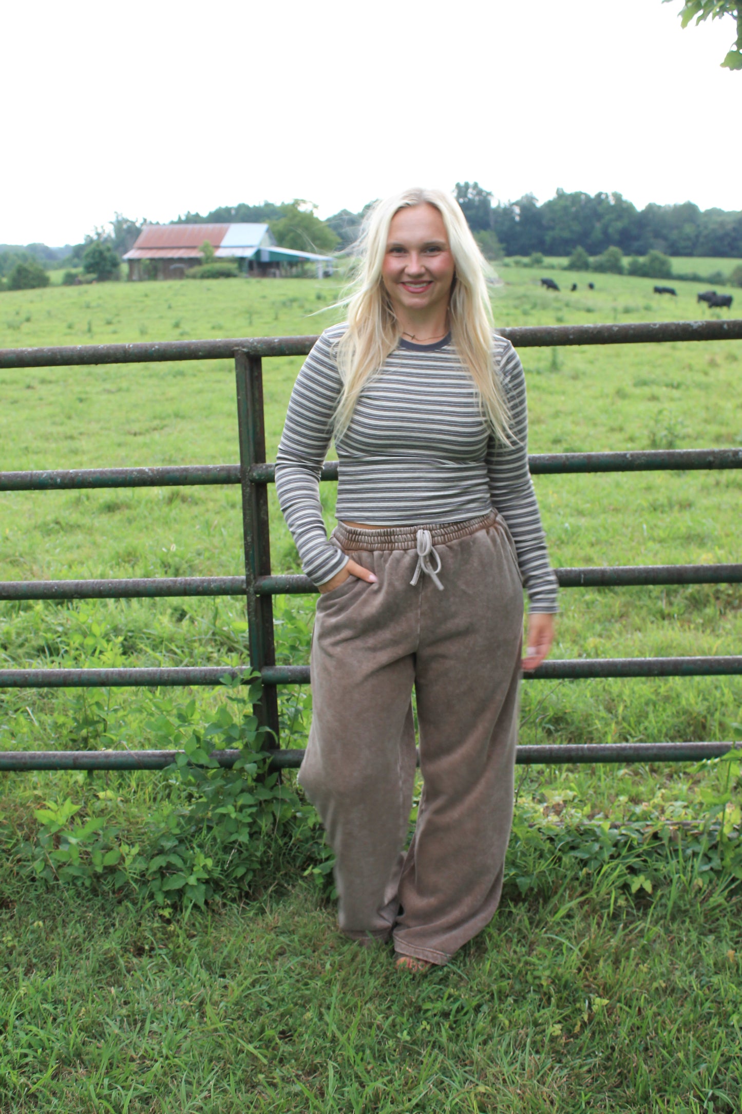 #56. JOA Washed Wide Leg Pants