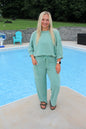 #64. Mineral Washed Puff Sleeve Set