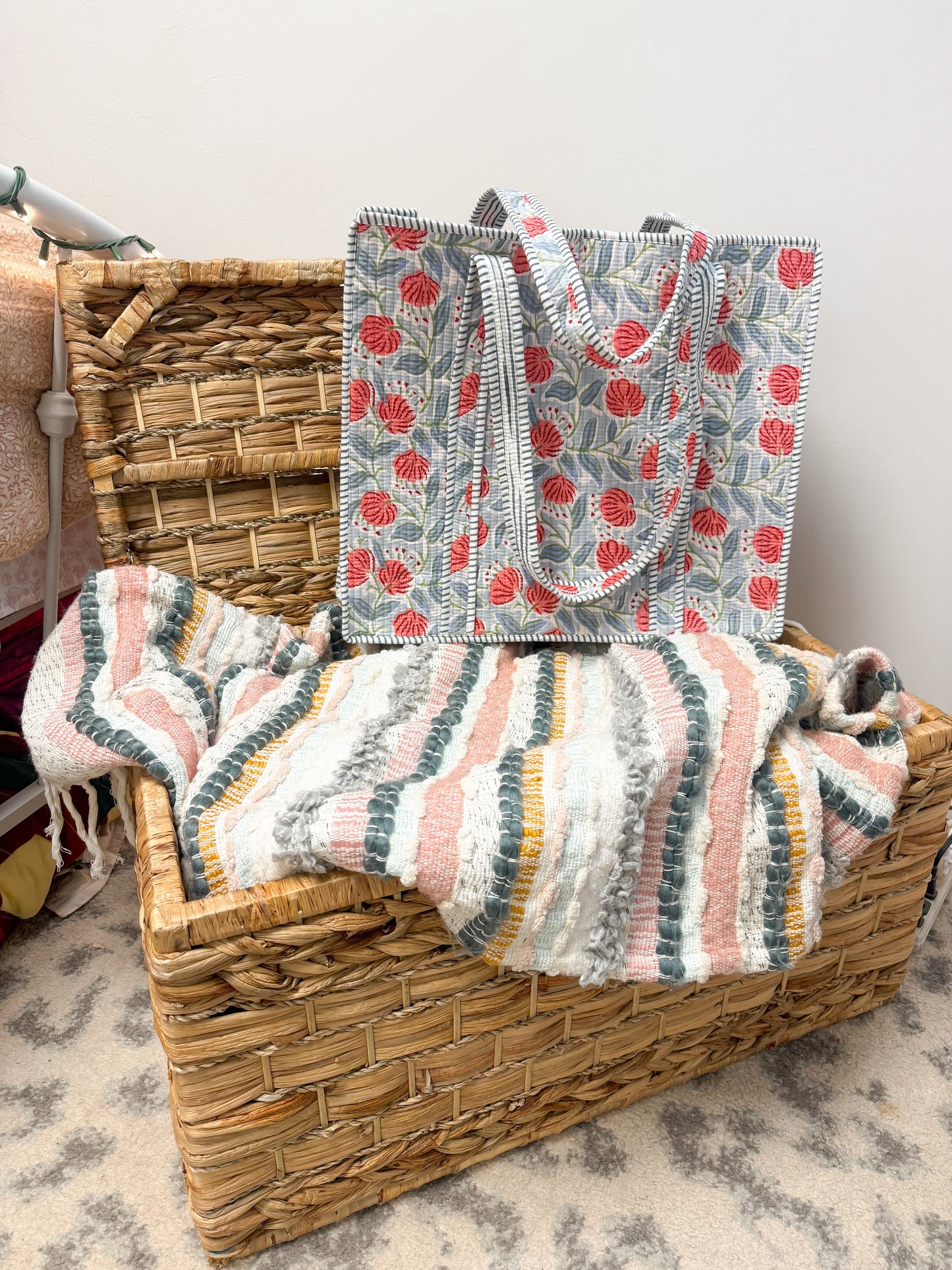 Quilted Tote Bag L