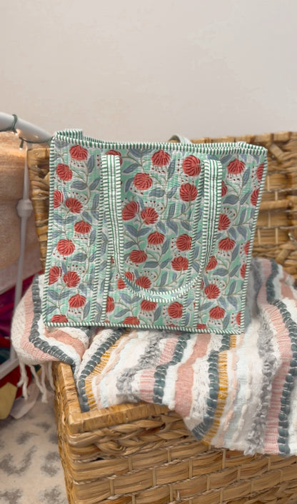 Quilted Tote Bag L