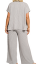 #193. Plus raised rib short sleeve tee & pants set