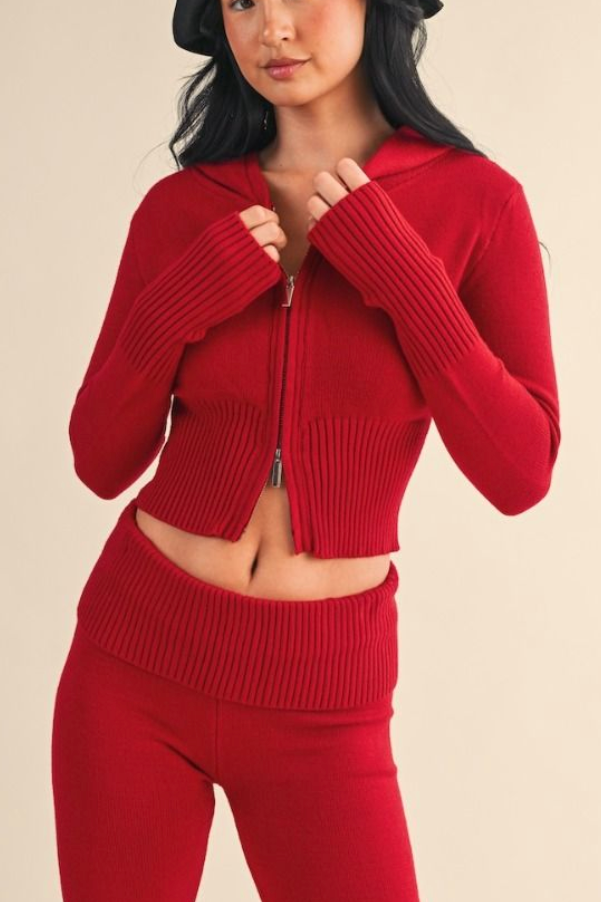 106. Knit Zip Up KC