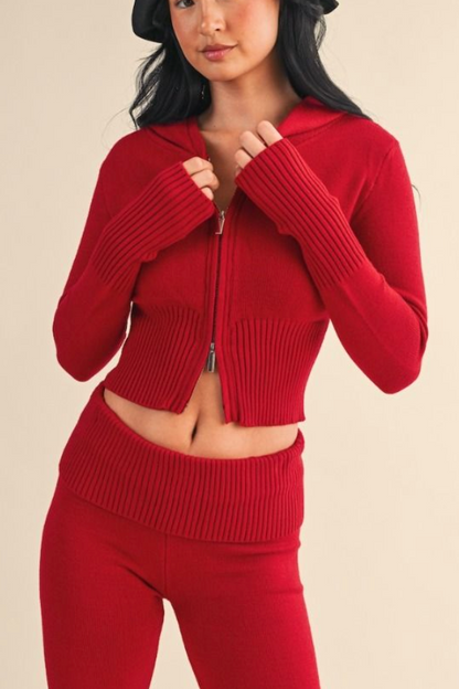 106. Knit Zip Up KC
