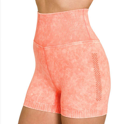 180. Acid Washed Biker Short